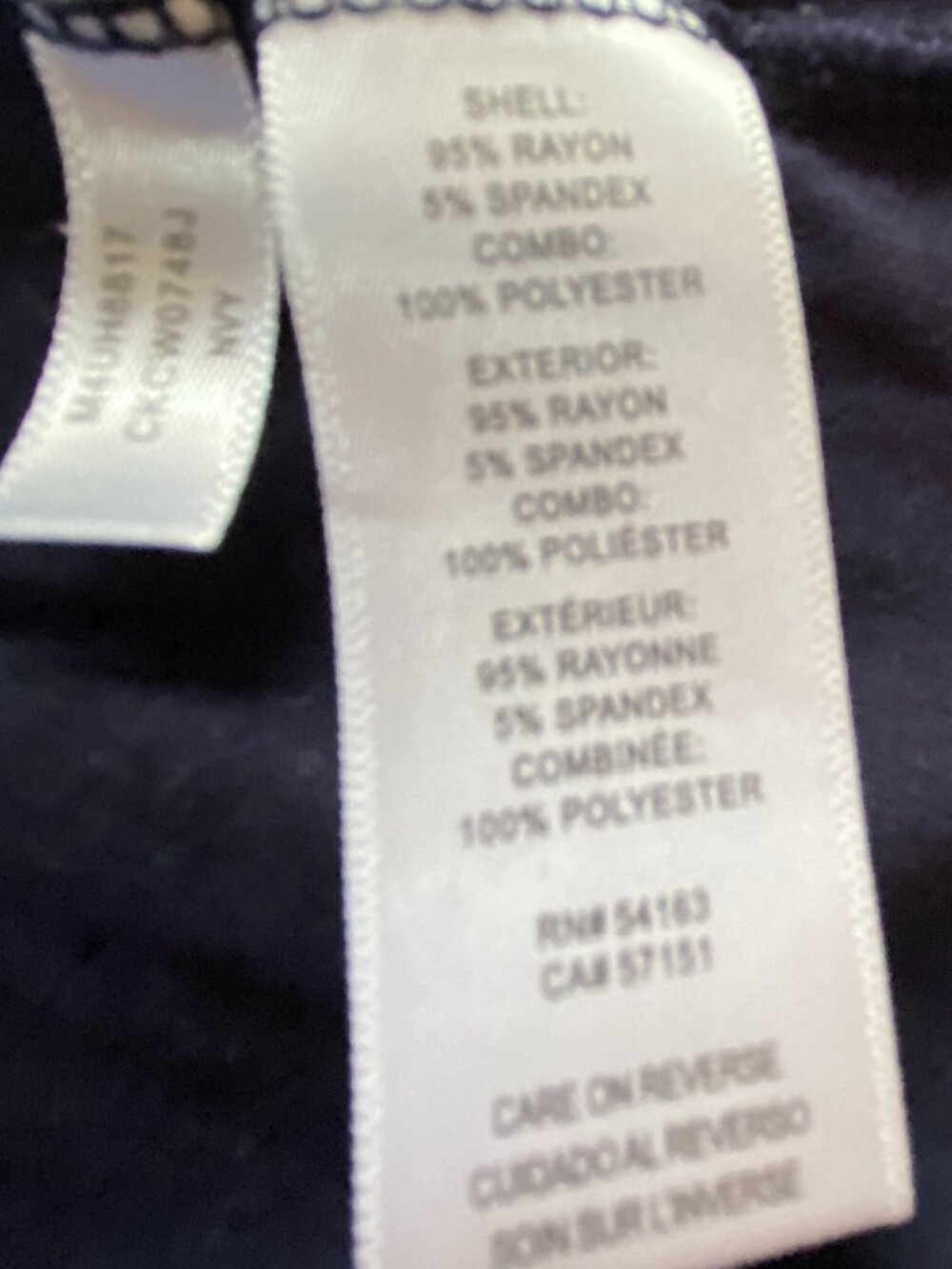 Calvin Klein‎ Womens Navy Blue Cap Sleeve Pocket High-Low Hem Top Size L - Picture 9 of 11